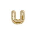 Gold Brass Letter U Zirconia DIY Charm Pendant for Personalized Bracelet Necklace Jewelry Making - Letter U / Pendant Only / Gold