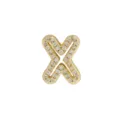 Gold letter X charm pendant crafted with sparkling cubic zirconia, ideal for DIY custom bracelet. - Letter X / Pendant Only / Gold