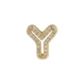 Gold paved zirconia letter Y pendant DIY charm for bracelet necklace jewelry making - Letter Y / Pendant Only / Gold