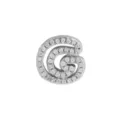 Silver Letter G Zircon Pendant DIY Alphabet Charm for Personalized Bracelet Jewelry. - Letter G / Silver