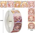 Rotolo di adesivi di ricompensa per ragazze di cartoni animati carini per bambini, 50x22mm. - SH40 Adesivo Cartoon / 2CM/500 adesivi
