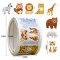 Cute cartoon animal stickers roll for kids reward and craft decoration, waterproof. - C325 / 200 Stickers / 3 cm