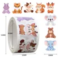 Cute animal stickers roll for kids reward kindergarten teacher motivation decor items - C381 / 200 Stickers / 3 cm