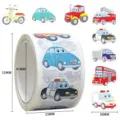 Cute cartoon car stickers roll for kids reward and kindergarten teacher supplies with sizes. - C396 / 200 Stickers / 3 cm