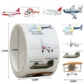 Cartoon aircraft sticker roll for kids, cute airplane and helicopter reward stickers for school teaching. - C426 / 200 Stickers / 3 cm