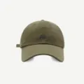 Olivgrüne Baumwoll-Baseballcap mit besticktem Fuchs-Motiv und gebogenem Schirm für Alltag. - Verstellbar / Armeegrün