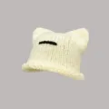 Berretto in maglia con orecchie di gatto, cappello invernale caldo da donna alla moda. - M(56-58cm) / Albicocca Beige