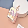 Holographic mini unicorn coin purse cute keychain backpack wallet portable storage bag. - Style 1