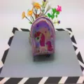 Holographic unicorn mini backpack coin purse, cute metallic key ring wallet for girls. - Pink Heart Pony