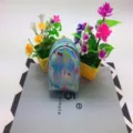 Iridescent holographic unicorn mini backpack coin purse portable cute wallet pouch for kids. - Blue Pony