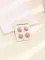 Matte roze hijab magneten ronde magnetische knopen sjaalspelden voor dames 4st - Lichtroze