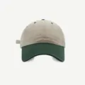 Nahaufnahme des zweifarbigen Soft-Top-Baseballcaps, Details zu Nähten und Farbblock. - M (56-58cm) / Khakigrün