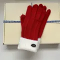 Korean style winter thick knitted gloves, solid color simple fashion versatile gloves - One Size / Red