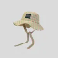 Cappello a quadri rosa e verde da donna, cappello da sole estivo a tesa larga con lacci eleganti. - M（56-58cm） / Gingham Verde Rosa