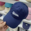 Summer casual embroidered baseball cap, stylish sun protection cotton dad hat for women. - M (56-58cm) / Navy Blue