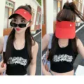 Sommer Sonnenschutz leere Kappe Damen Mode Sport Freizeit rote Sonnenblende Mütze Variante - Verstellbar / Rot