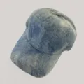 Klassische blaue Acid-Wasch-Jeans-Baseballcap für Damen, stylischer Vintage-Streetwear-Hut. - M (56-58cm Verstellbar) / Wasserwellen-Stil / Hellblau