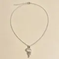 Collana con ciondolo a medusa in vetro trasparente con catena in argento, gioiello estivo. - Collana Medusa / Bianco