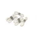 Anneaux antidérapants pour chaîne de lunettes en silicone avec ressorts métalliques transparents. - Blanc + plaqué or blanc