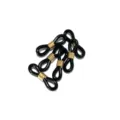 Connecteurs de chaîne de lunettes en silicone métal boucles antidérapantes 20x5mm vue - Noir et Or