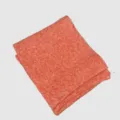 Korallenfarbener einfarbiger Strickschal Winter warmer Wollkragen vielseitiges Tuch - Orange Mit Lederetikett