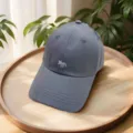 Blau-graue Baseballkappe mit süßer Fuchs-Bestickung, stilvolle Baumwollkappe für den Alltag. - Verstellbar / Grau (Reguläre Version)