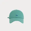 Grüne Baseballcap mit süßer Fuchsstickerei, lässiger Baumwollhut für Damen und Sommerstil. - Verstellbar / Grasgrün