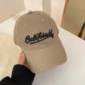 Khakifarbene Baseballcap für Damen, weiche Krone mit Kalifornien-Stickerei, Sonnenhut. - Verstellbar / Khaki