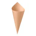 Kraft paper cone detail shot, ideal for wedding party DIY confetti and flower petals. - 50 Pieces (14.5cm) / Natural Kraft Color