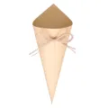 Kraft paper confetti cone with twine bow for wedding party celebration and DIY decoration. - Kraft Paper Set / 14.5cm (50 Pieces/Pack)
