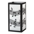 Laser cut musical note paper lampshade black white rectangular night light for music festivals. - Musical Note Style - 8 Pieces/Pack