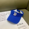 Blaues visier baseball cap mit weissem buchstaben D stickerei, sommer sonnenschutz sport hut. - Verstellbar / D-Buchstaben-Stickerei-Stil / Blau