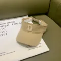 Sommer Mode Buchstabe leere Oberseite Sonnenschutz Kappe Damen Paar Baseballmütze Sport - Verstellbar / D-Buchstaben-Stickerei-Stil / Khaki