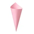 Pink paper confetti cone detail view, elegant wedding party celebration accessory. - 50 Pieces (14.5cm) / Hot Pink