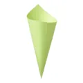 Detalle de cono de confeti de papel verde claro, ideal para decoración de boda. - Verde Fresco