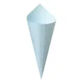 Light blue paper confetti cone for wedding party, DIY flower petal holder, detail view - 50 Pieces (14.5cm) / Light Blue