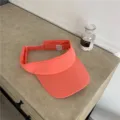 Sommer orange leere obere Sonnenhut Outdoor Sport UV-Schutz lässige atmungsaktive Visierkappe Frauen - Verstellbar / Korallenrosa