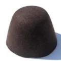 Vintage wool felt cloche hat for women, elegant autumn winter solid bucket hat style. - M (56-58cm) / Brown