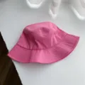 Rosa Becherhut für Damen, lässiger Sonnenschutz Sommer Strand Eimer Hut schlichtes Design. - M (56-58cm) / Fuchsia
