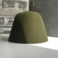 Green wool felt cloche hat vintage bucket hat for women autumn winter stylish design - M (56-58cm) / Army Green