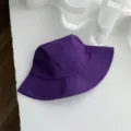 Sombrero de pescador morado estilo coreano, sombrero de sol informal para mujer, suave. - M (56-58cm) / Púrpura Uva