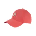 Pink baseball cap with embroidered R letter, stylish cotton soft top wide brim sun hat. - Adjustable / Pink