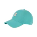 Korean style soft top baseball cap with R embroidery, casual sunshade duckbill hat for men and women. - Adjustable / Teal Blue