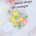 Beautiful tulip bouquet shaped greeting card with gold foil design for Mother Day gift. - Happiness & Joy [Irregular Floral Gold Stamped Card]