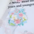 Stunning floral greeting card with gold foil Thank you for Mother's Day and Valentine gifts. - Thank You for the Best Wishes [Irregular Floral Gold Stamped Card]