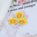 Sunflower shaped greeting card gold stamped floral gift card for special holidays - Good Luck Always Shaped Flower Gold Stamping Greeting Card