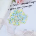 Floral greeting card shaped bouquet gold foil design forget me not card for festival gift - Forget-Me-Not Shaped Flower Gold Stamping Greeting Card