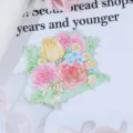 Goddess Day shaped bouquet gold-foiled greeting card Mother's Day Valentine gift baking florist card - Happiness Forever Shaped Flower Gold Stamping Greeting Card