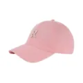 Pink baseball cap for women, featuring a stylish embroidered R logo and wide brim. - Adjustable / Light Pink