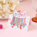 Creative 3D birthday greeting card with oil painting style for bakery and floral gifts. - Hand-Drawn Birthday Folding Card Style 3